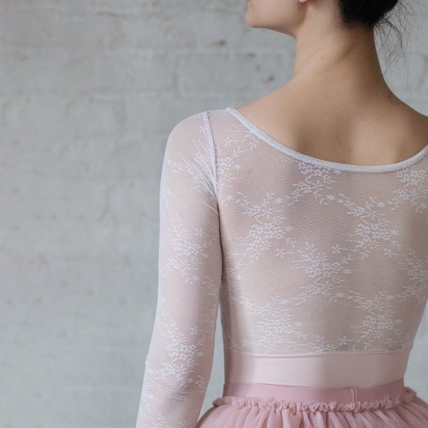 女士粉色长袖芭蕾舞连体衣(2341/Dusty Pink)