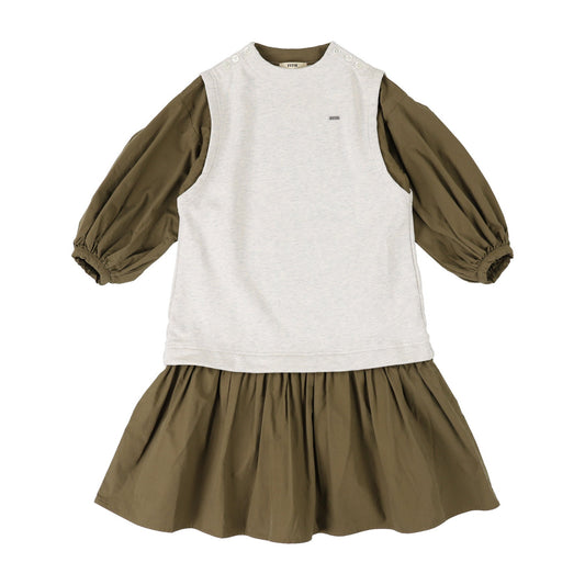 女童白色棉连衣裙