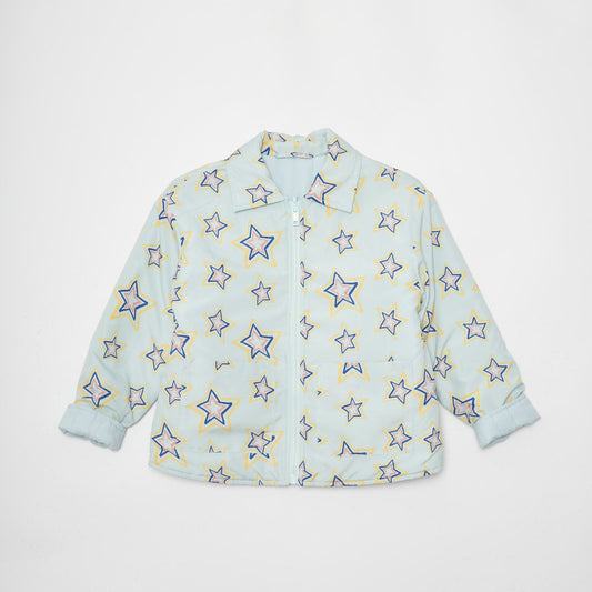 儿童薄荷绿双面棉服