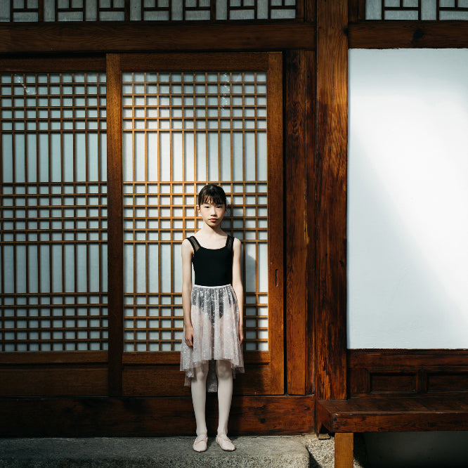 女童黑色芭蕾舞连体衣