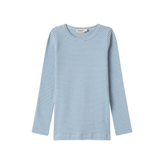 儿童蓝色条纹T恤