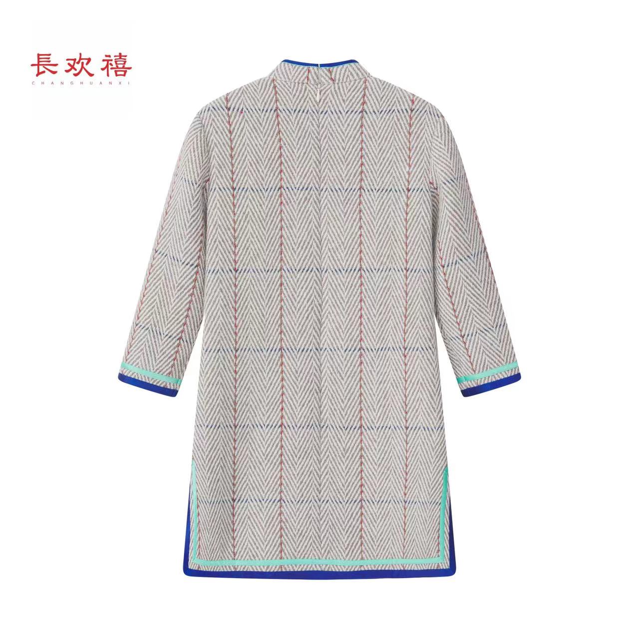 女童米白色"温润绵绵"羊毛旗袍