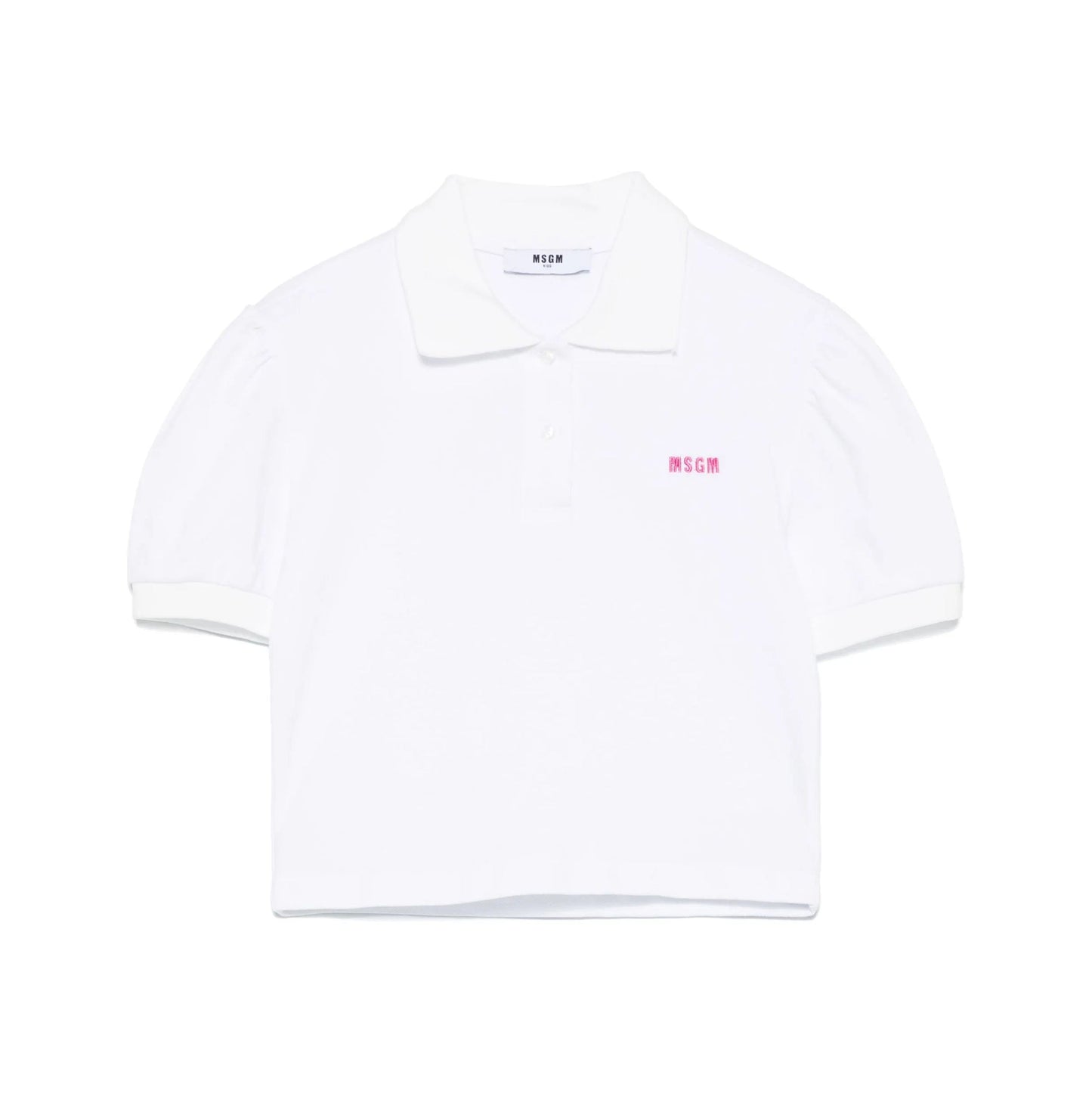 女童白色棉Polo衫