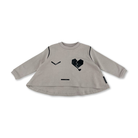女童灰色印花T恤