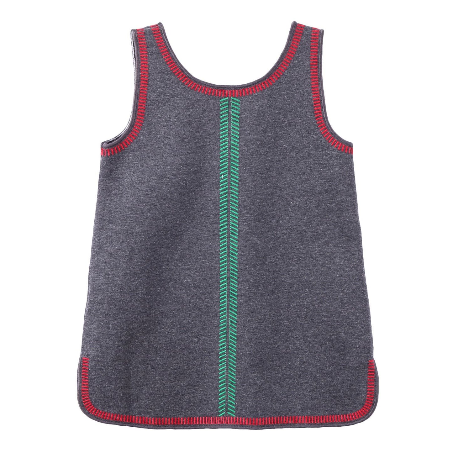 Girls Grey Zig Zag Printed Dress