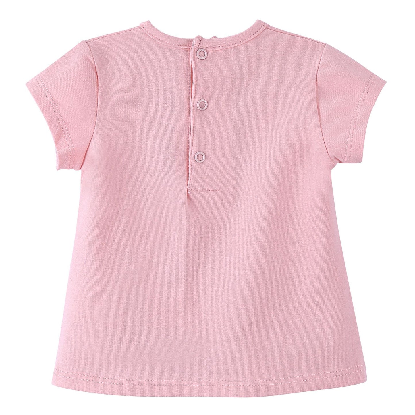 Baby Girls Pink Cotton Jersey Tiger Head Printed T-Shrt