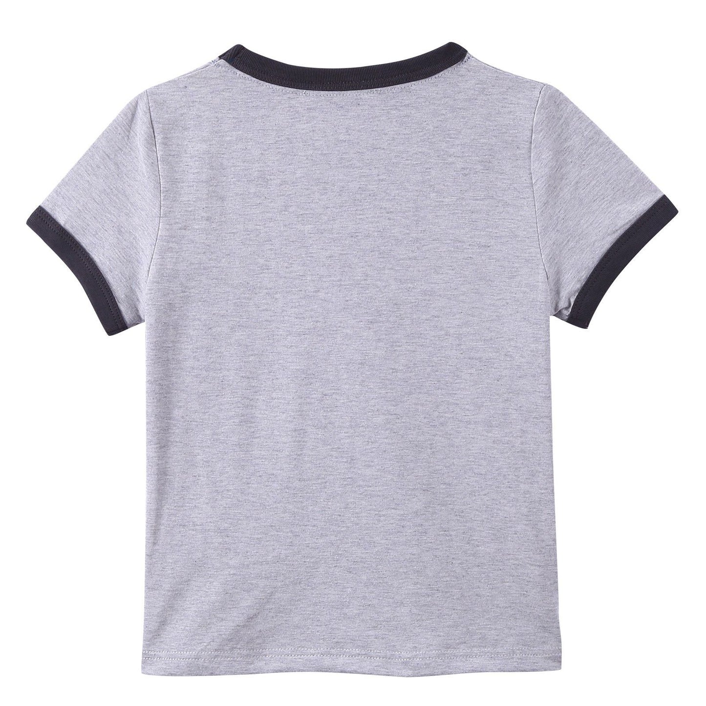 Boys Grey Cotton T-Shirt With Fancy Illustration Print