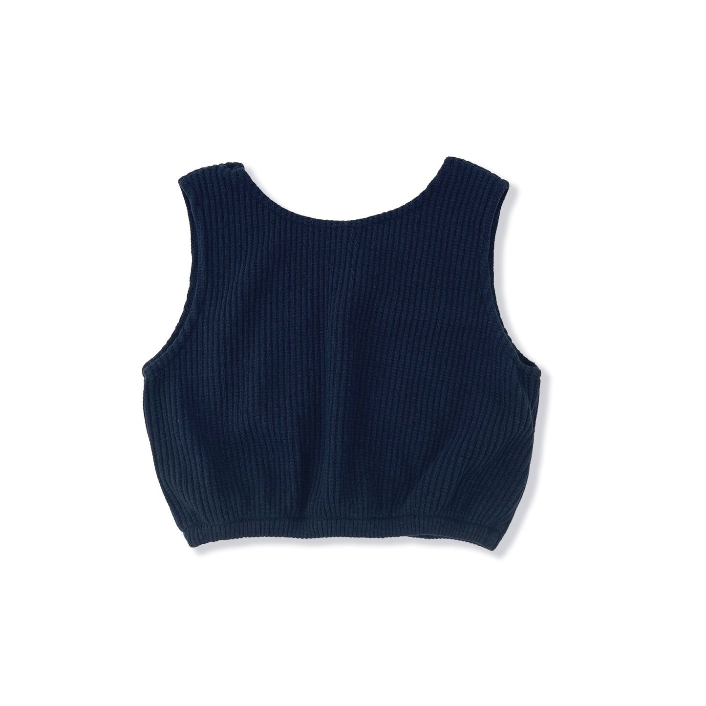 女童藏青色Logo灯芯绒背心