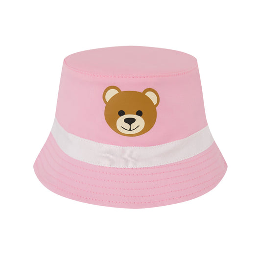 婴儿粉色印花太阳帽