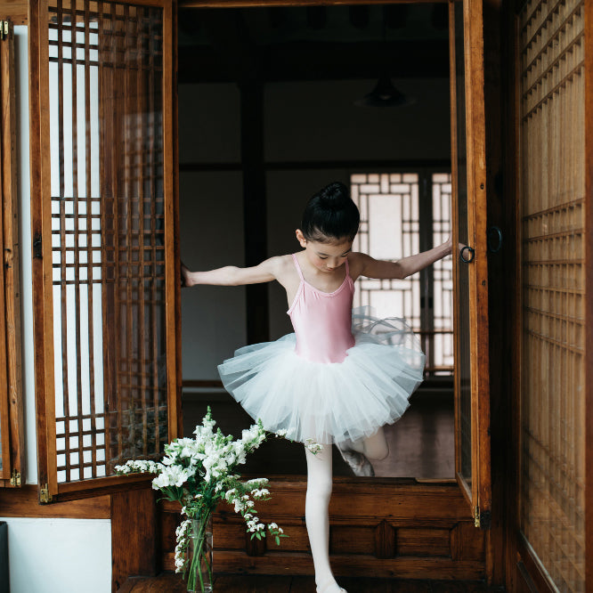 女童粉色芭蕾舞连体衣