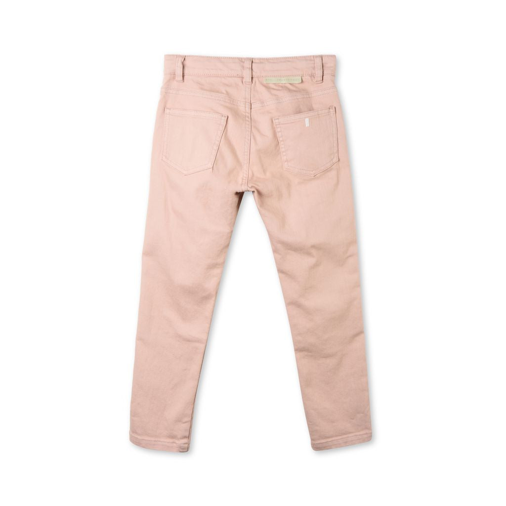 Girls Pink Cotton 'Lohan' Trouser With Star Print Trims