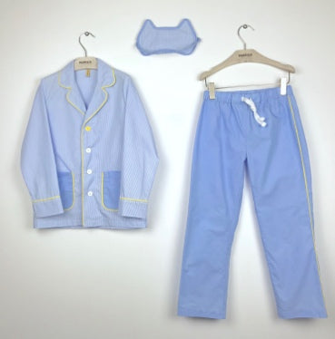 Girls Blue Cotton Nightwear Set