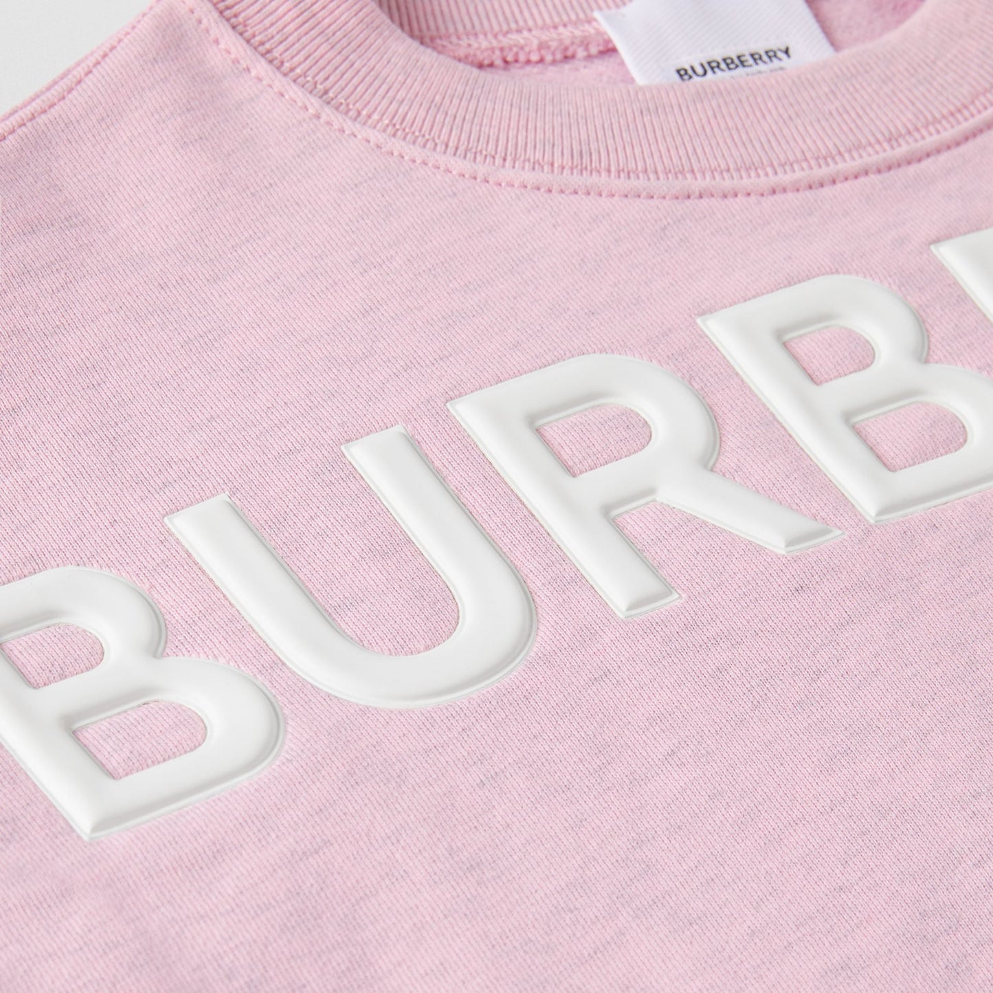 Girls Light Pink Logo Cotton Sweater