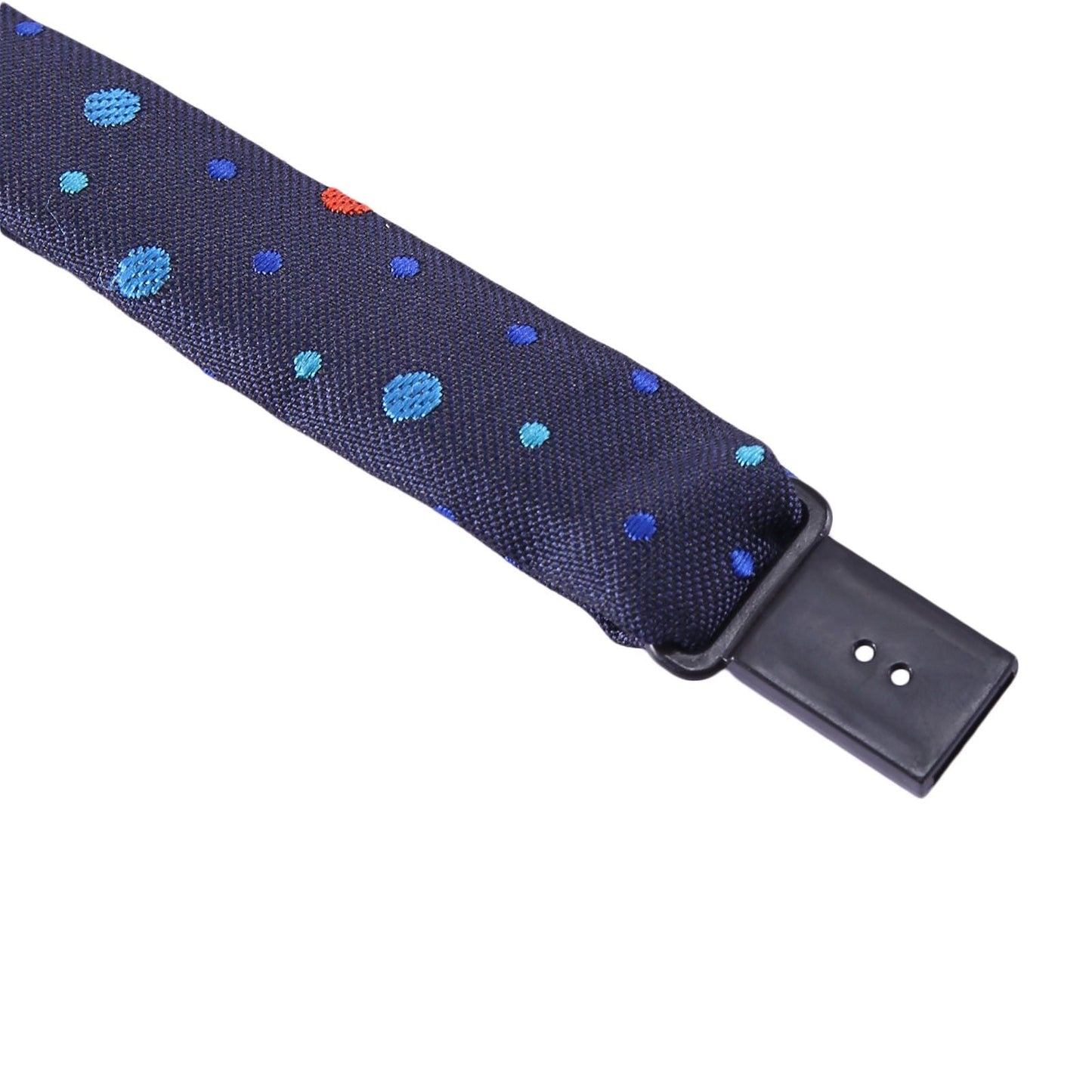Boys Navy Blue Bow Ties With Colorful Spot Trims