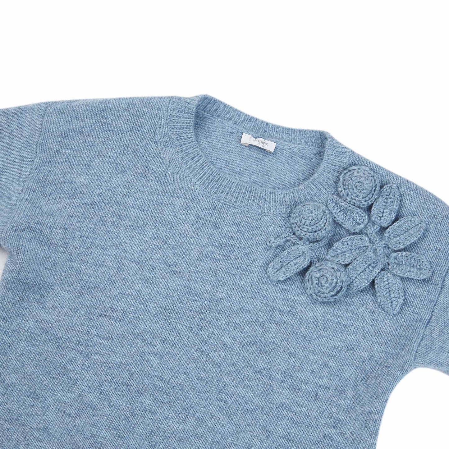 Girls Light Blue Wool Sweater