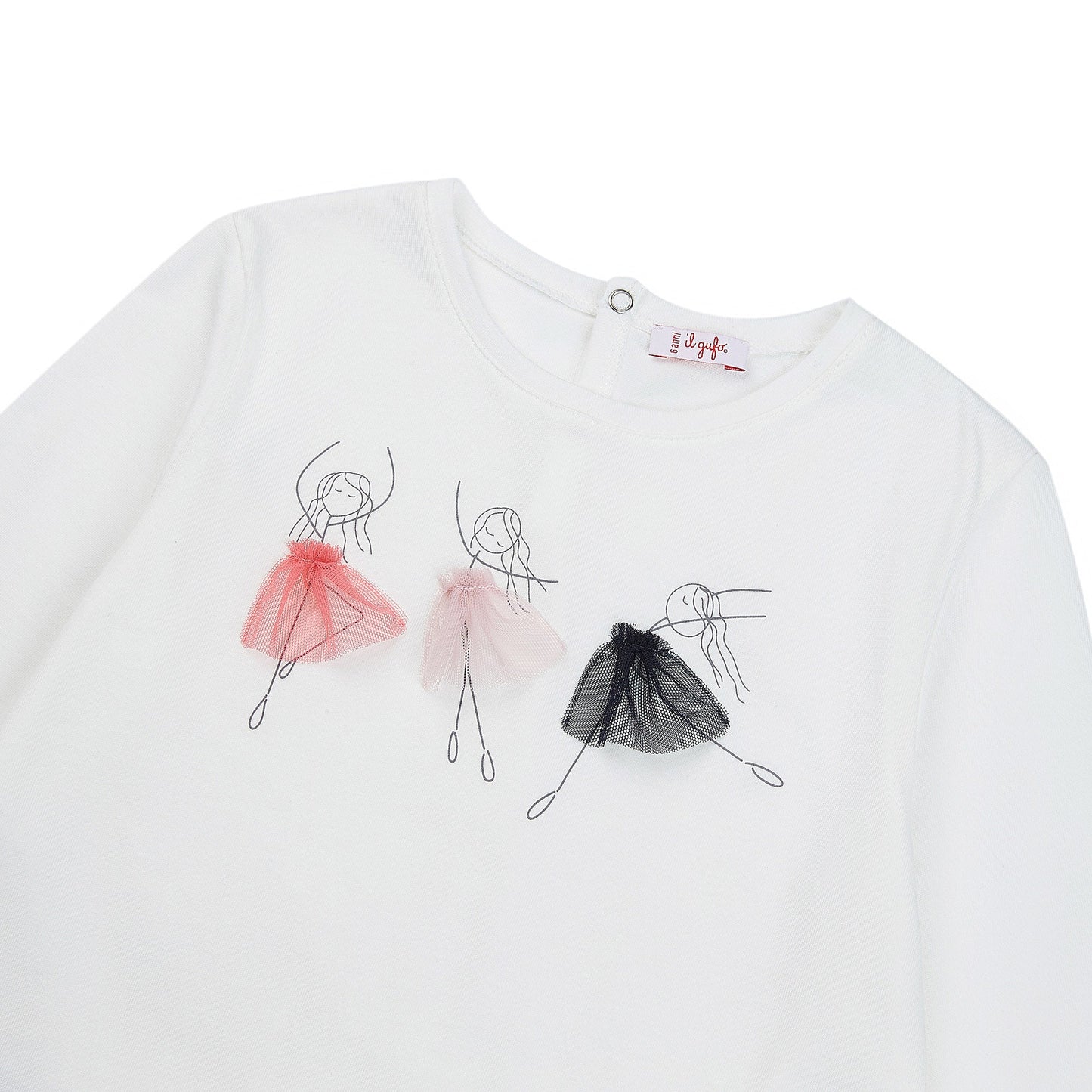 Girls White & Pink Cotton Shirt