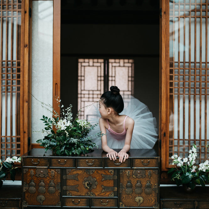 女童粉色芭蕾舞连体衣