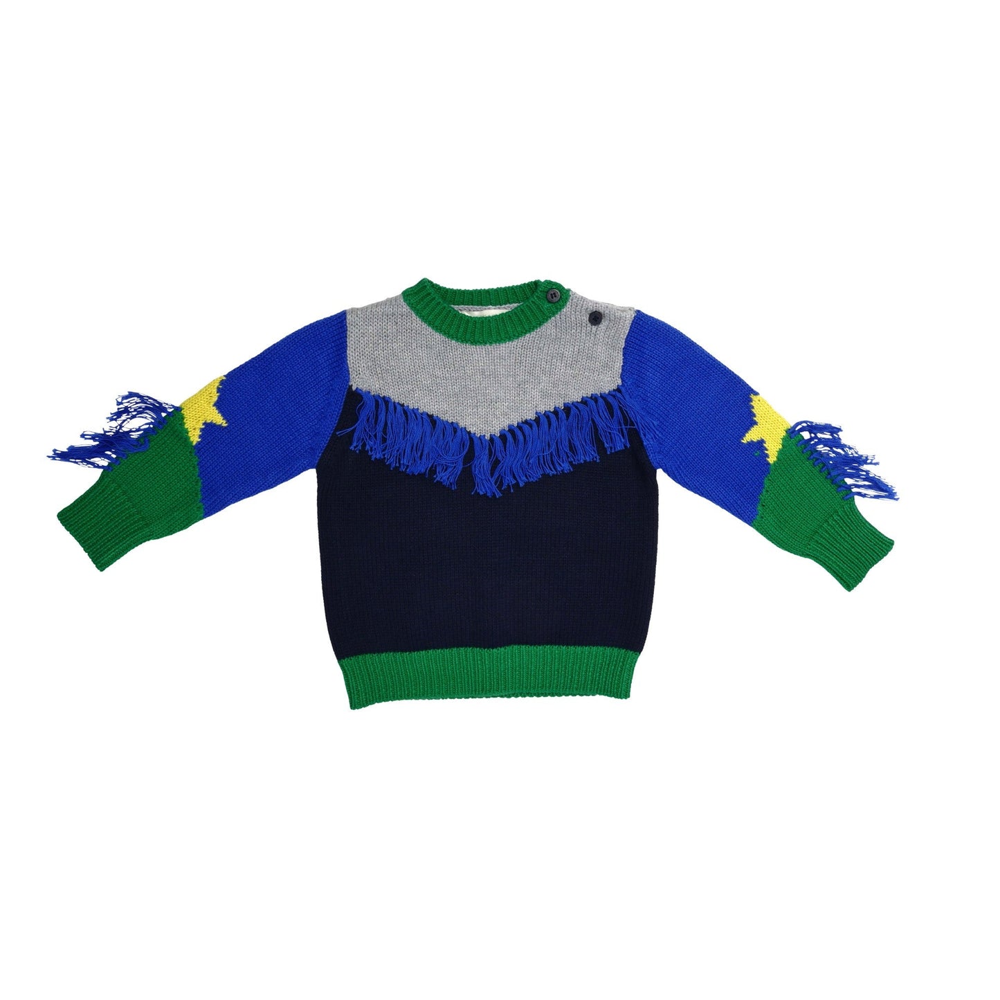Baby Boys Multicolor Tassels Trims 'Yeeah' Sweater