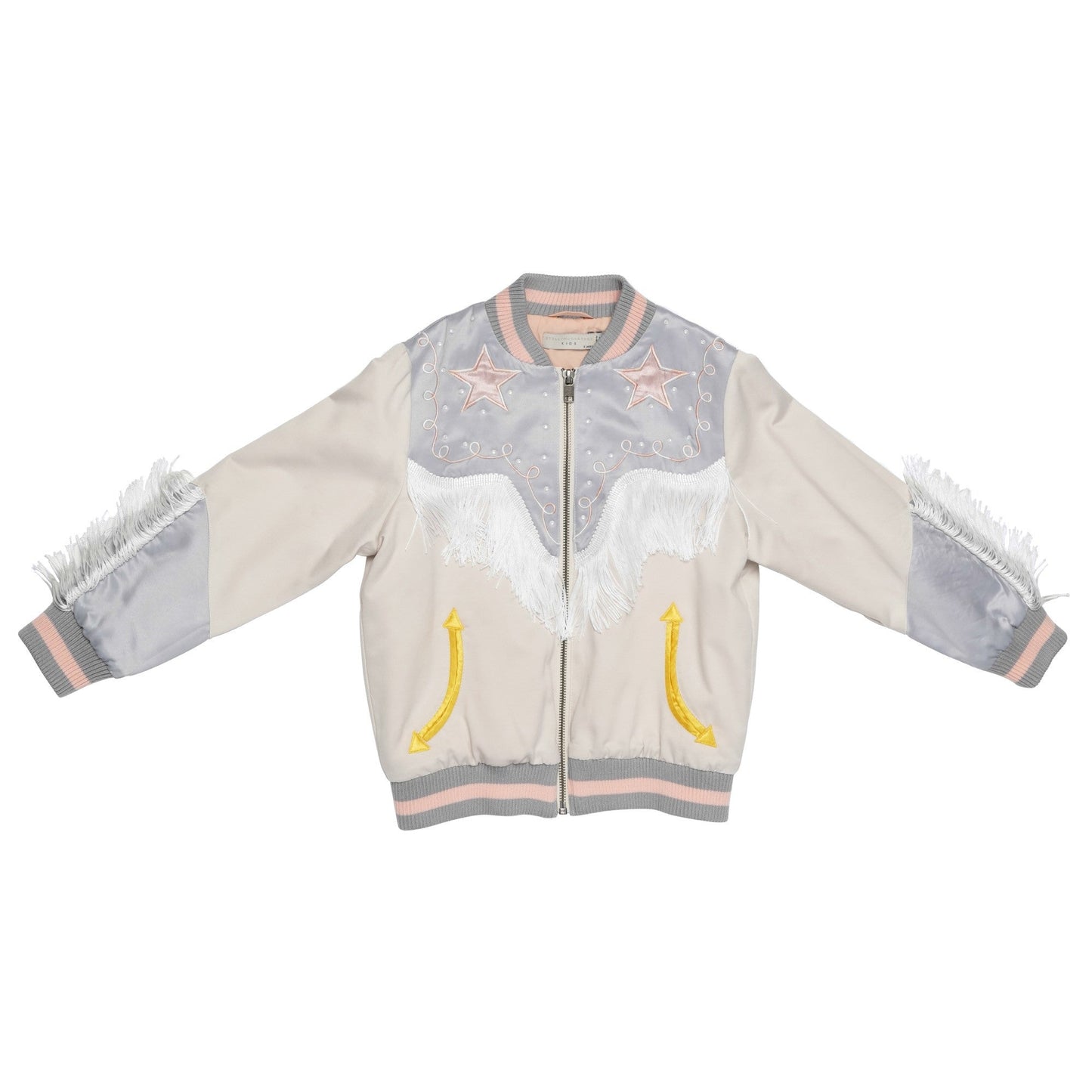 Girls Cloud Rib Cuffs Cotton Jacket