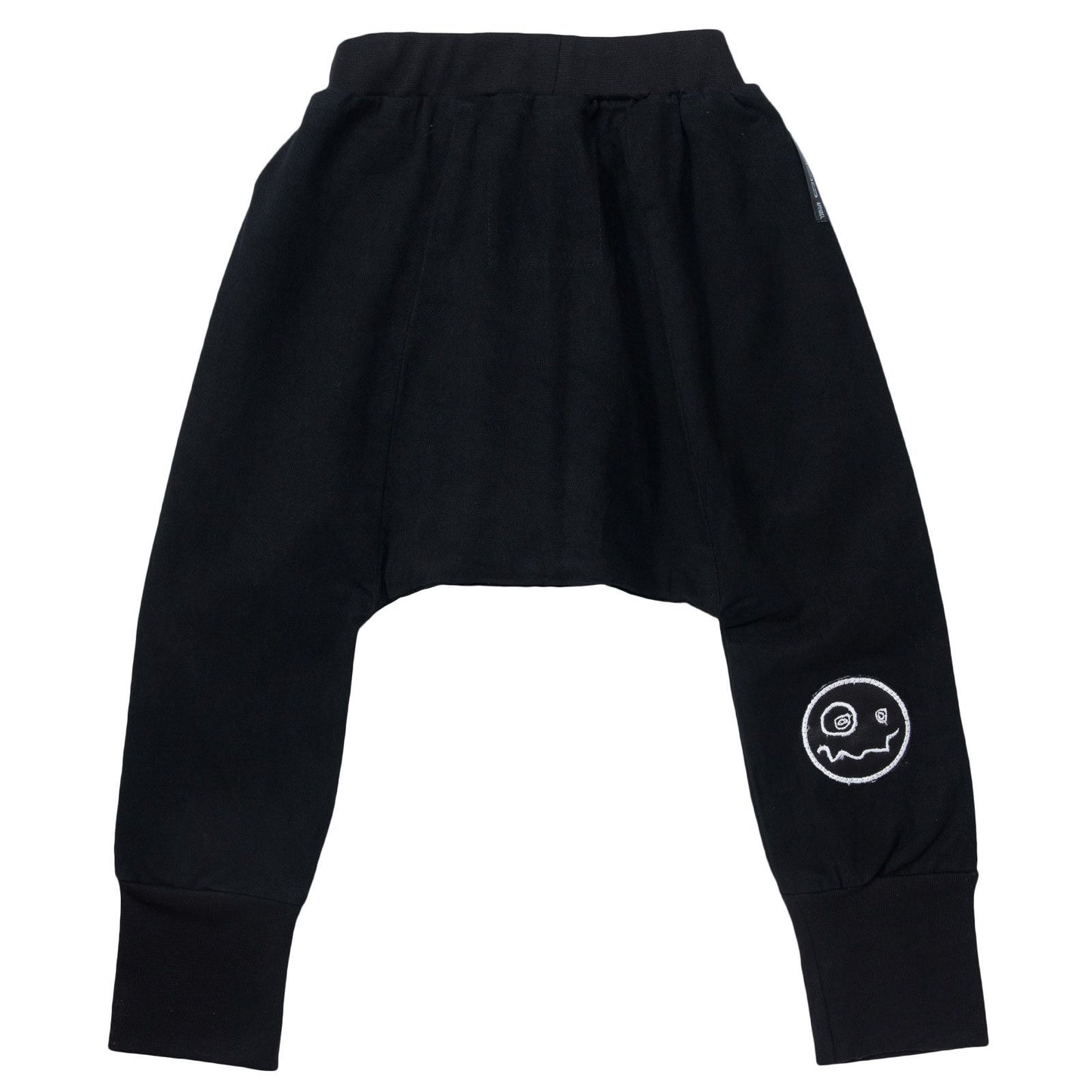 Boys&Girls Black Trousers With White Embroidery Logo
