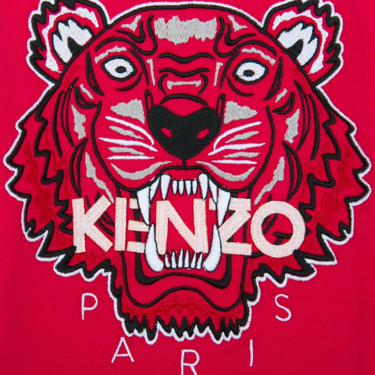 Boys Red Tiger Embroidered Sweatshirt