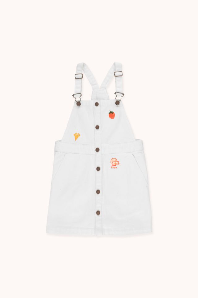 Girls White Denim Skirt