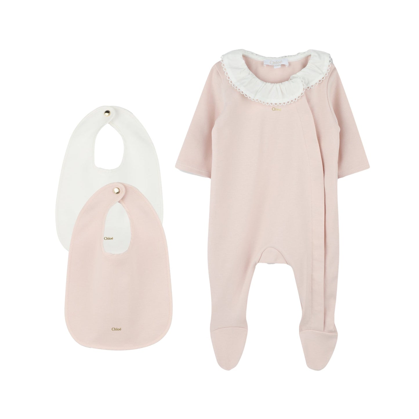 女婴粉色棉连体衣礼盒(3件)