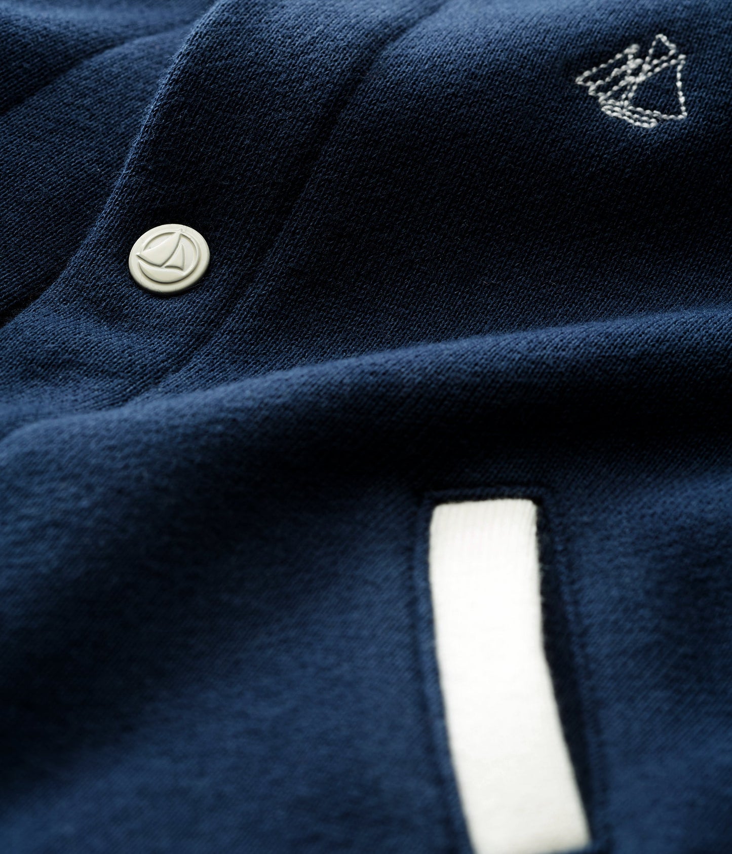 Baby Boys Blue & White Cotton Jacket