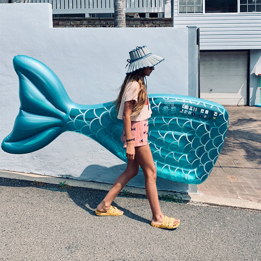 儿童蓝色美人鱼浮板