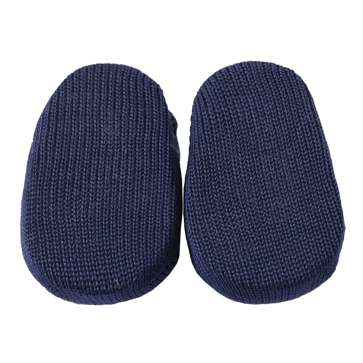 Baby Navy Blue Knitted Cotton Shoes