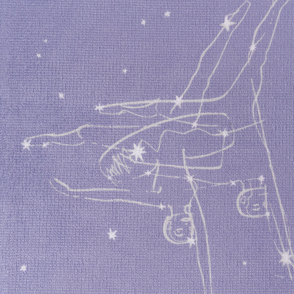 紫色芭蕾舞印花游泳毛巾(80x40cm)