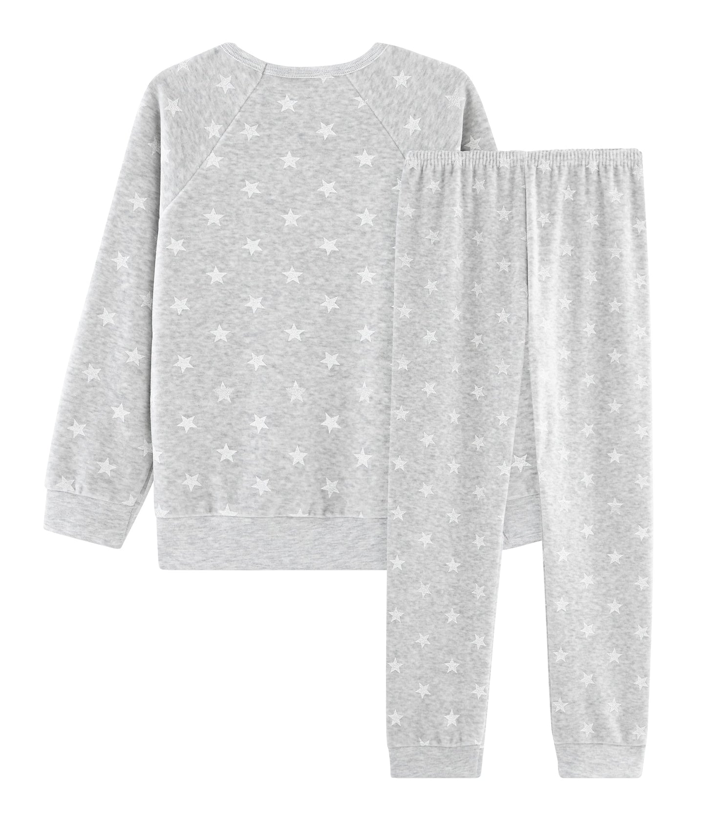 Girls Grey Star Cotton Nightwear Set