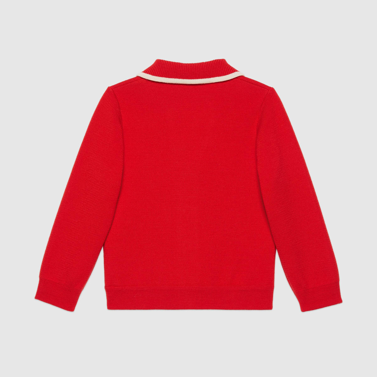 Girls Red GG Wool Cardigan