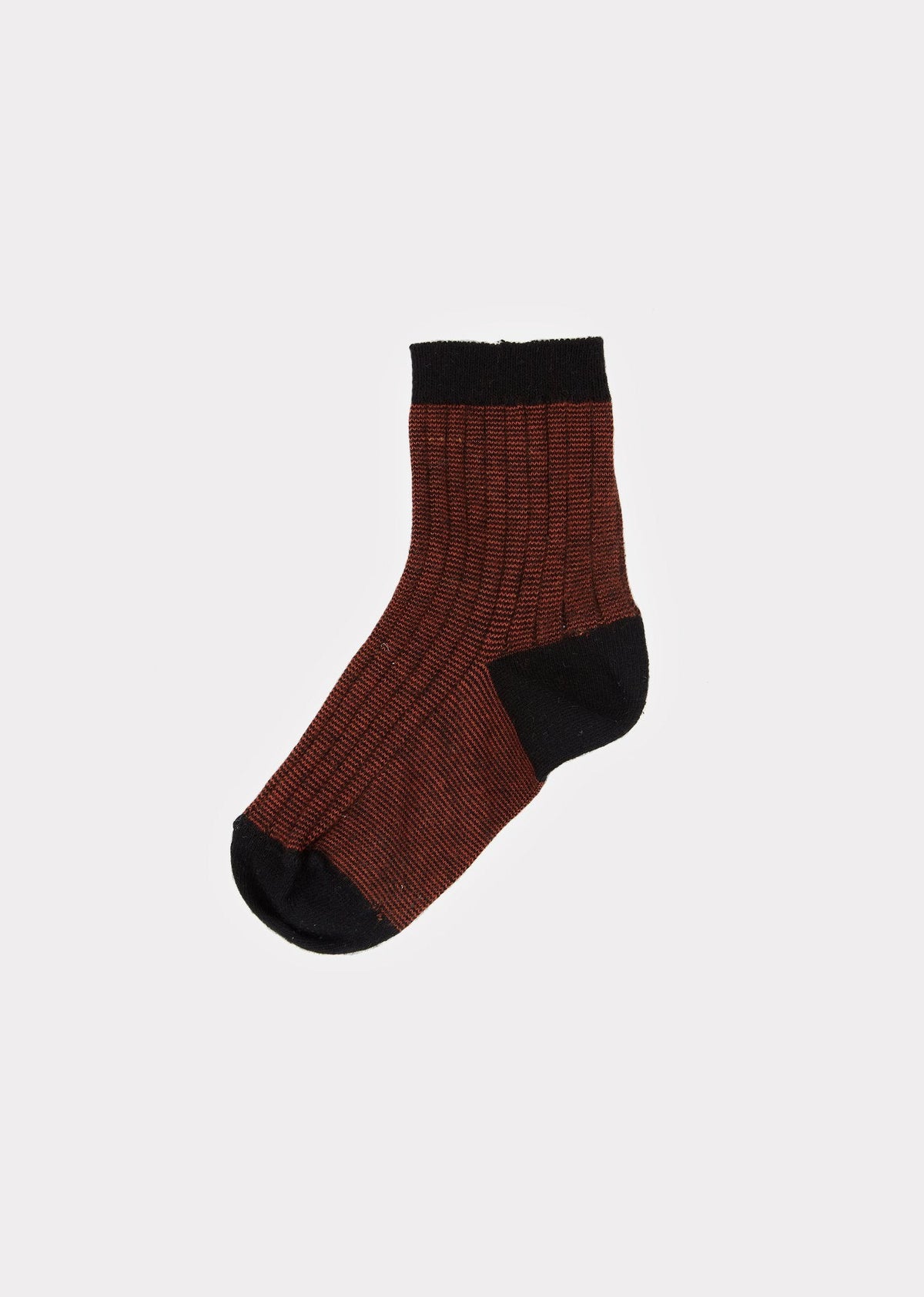 Boys & Girls Terracotta Stripe Cotton Socks
