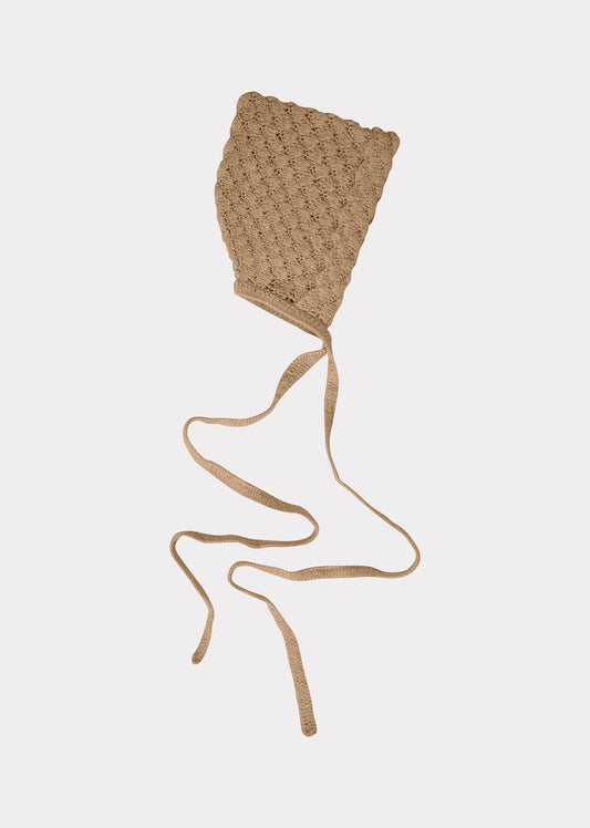 儿童驼色针织帽