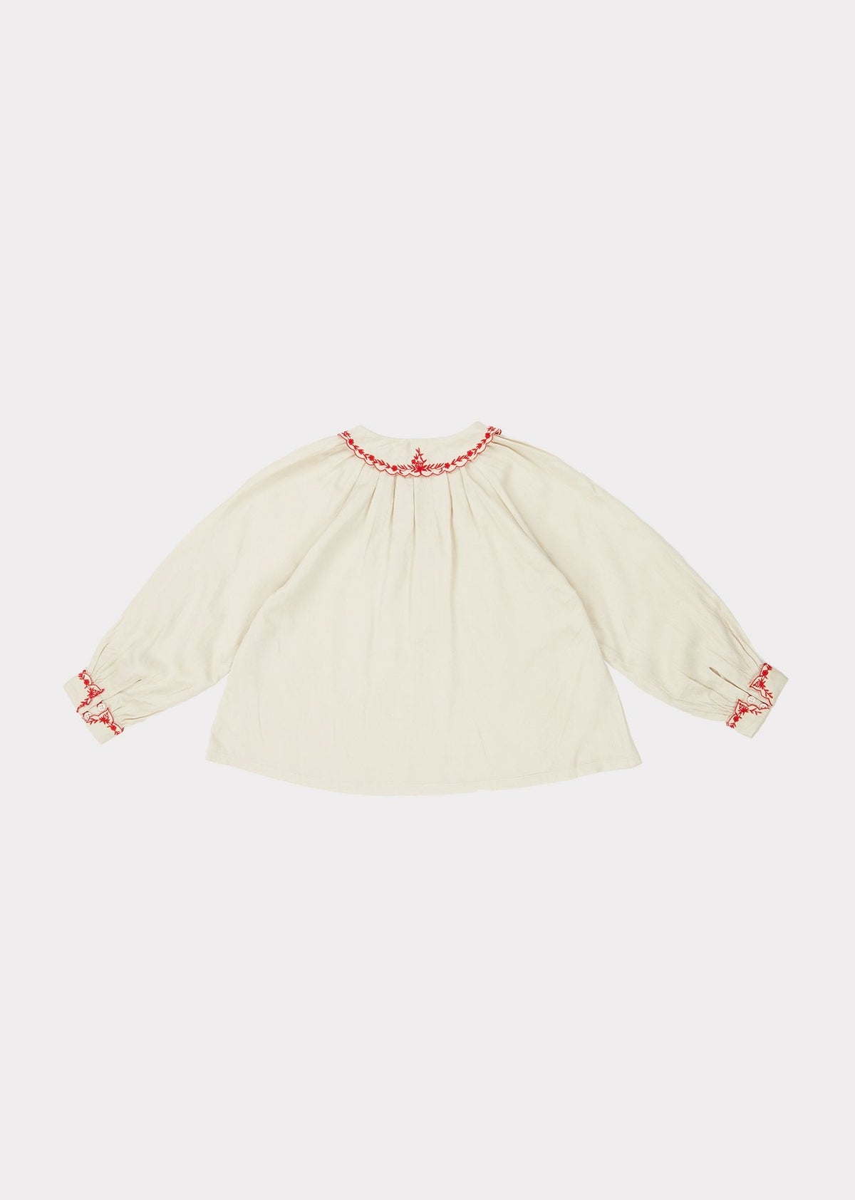 Girls White Embroidered Top