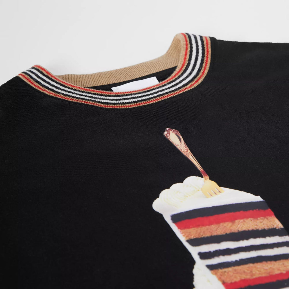 Girls Black Printing Cotton T-Shirt
