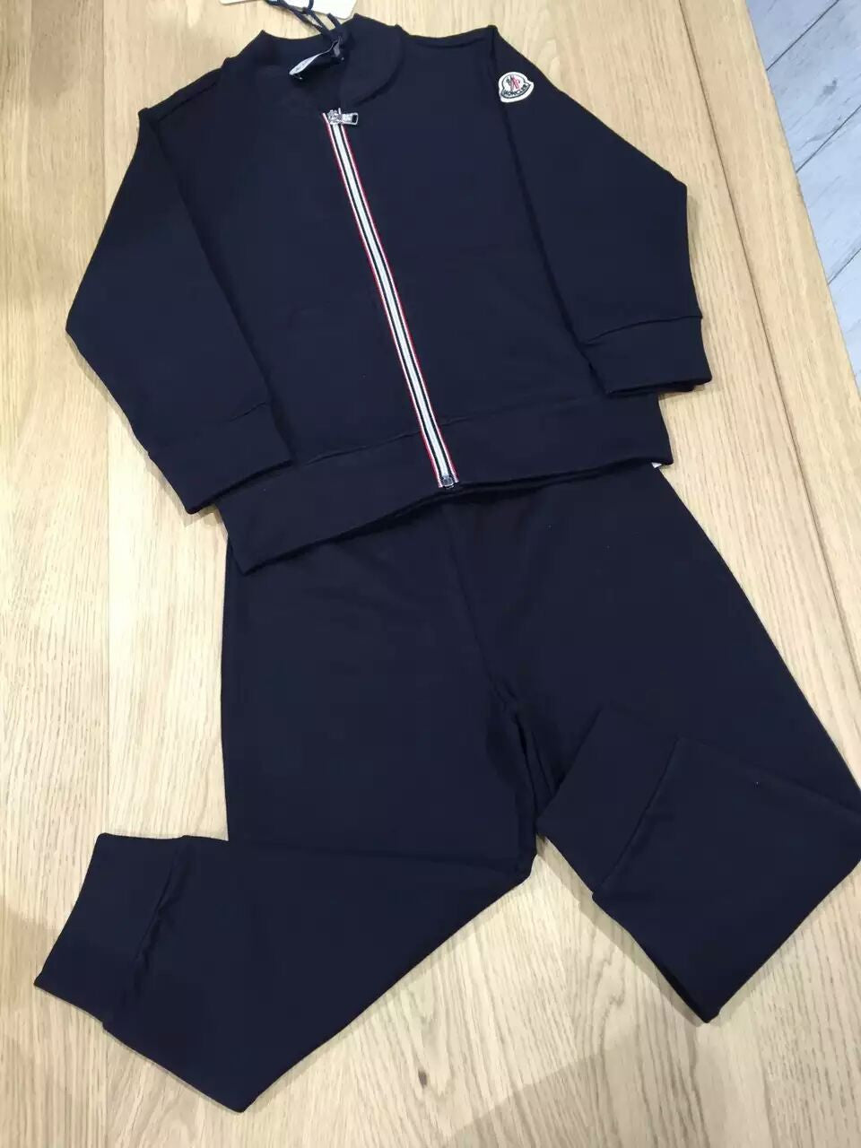 Baby Boys Navy Blue Cotton Tops&Bottoms Tracksuit