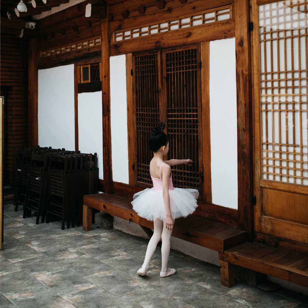 女童粉色芭蕾舞连体衣