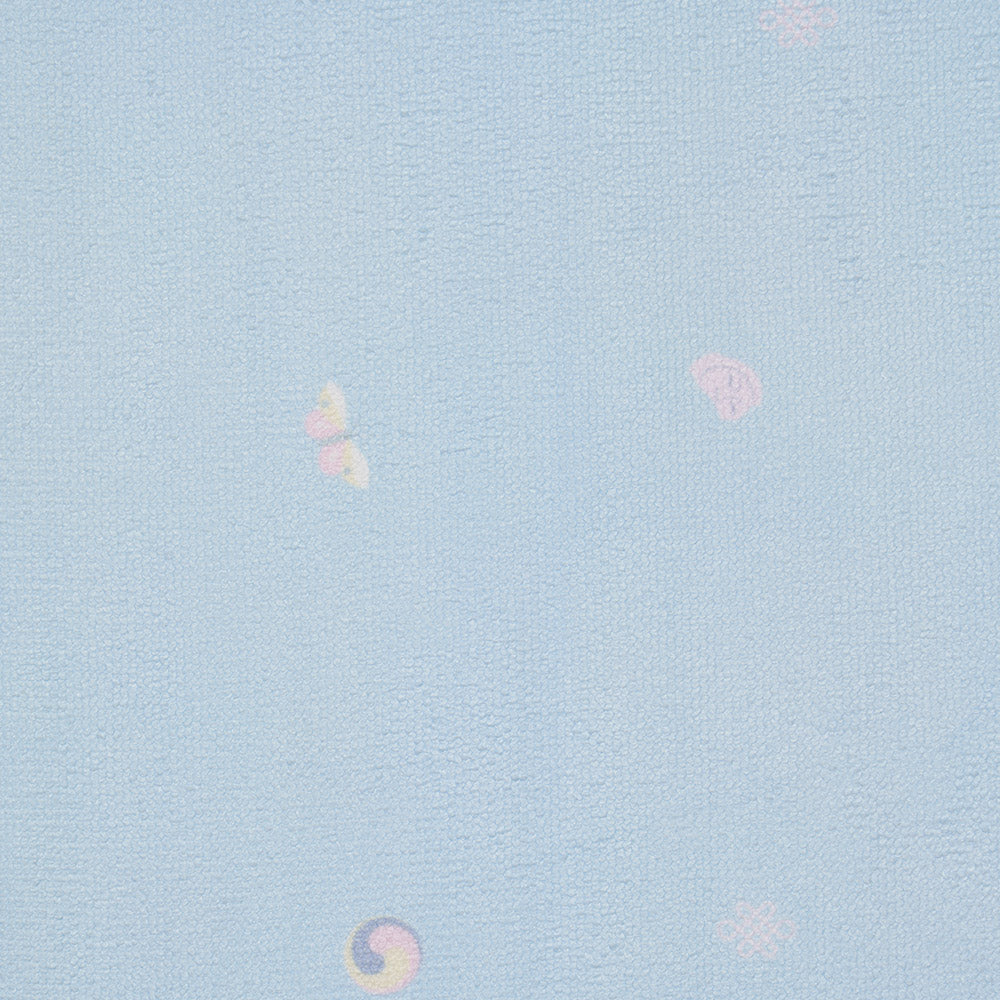 粉蓝拼接印花游泳浴巾(130x70cm)