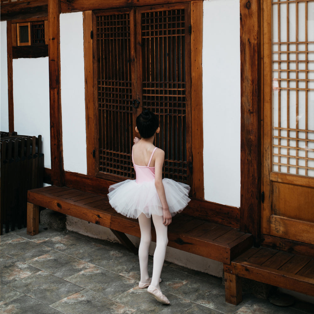 女童粉色芭蕾舞连体衣