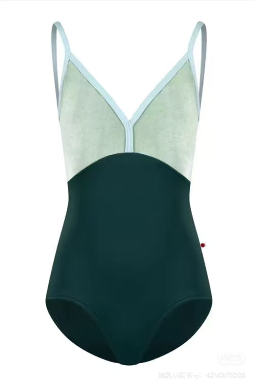 女童绿色"Daria/V-Meadow/T-Kale/N-Mirror"芭蕾舞连体衣
