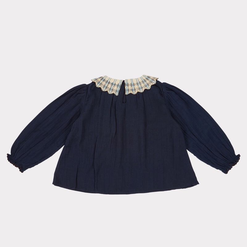 Girls Dark Navy Mallard Blouse