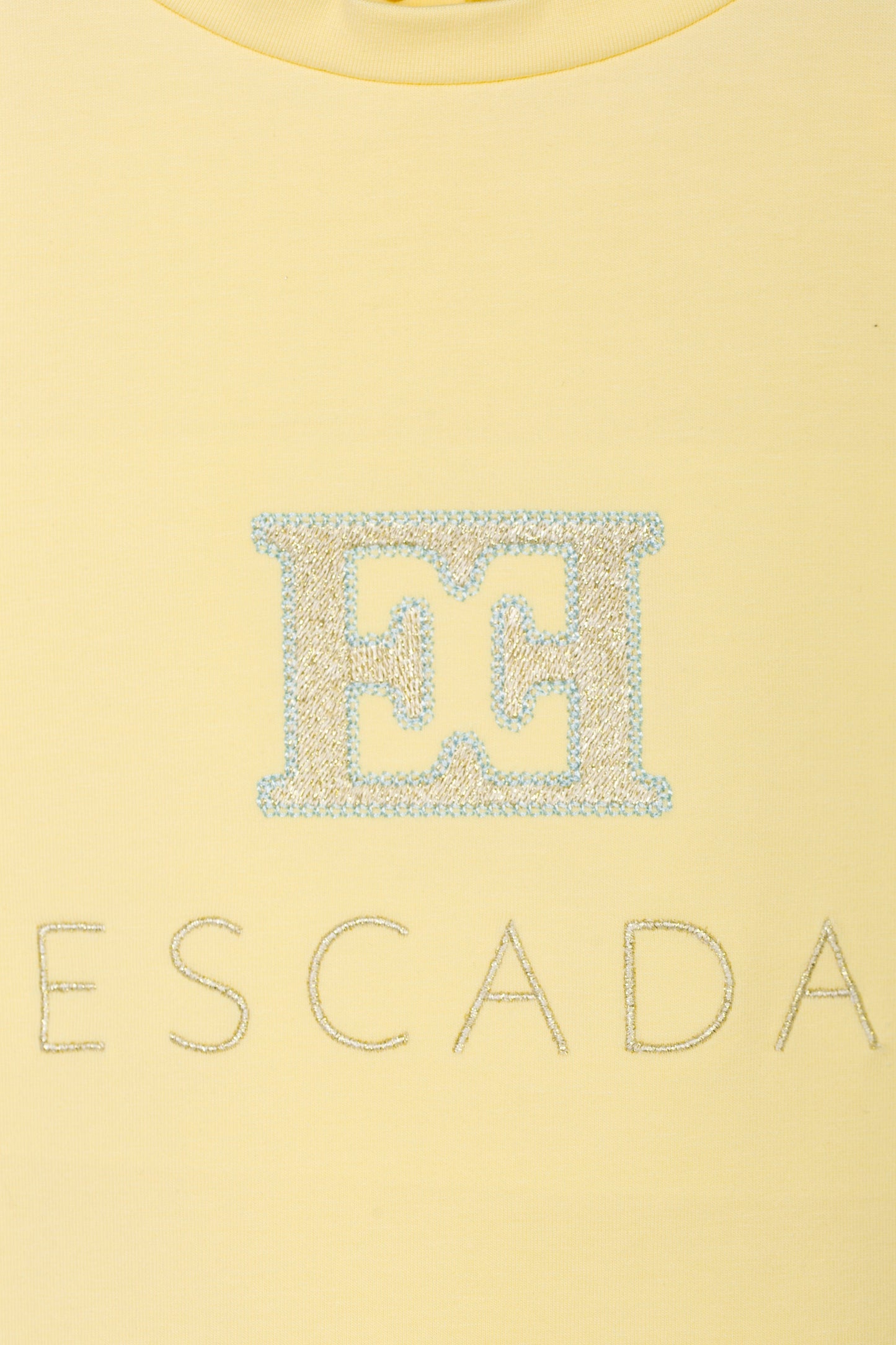 Girls Embroidered Logo Dress in Yellow