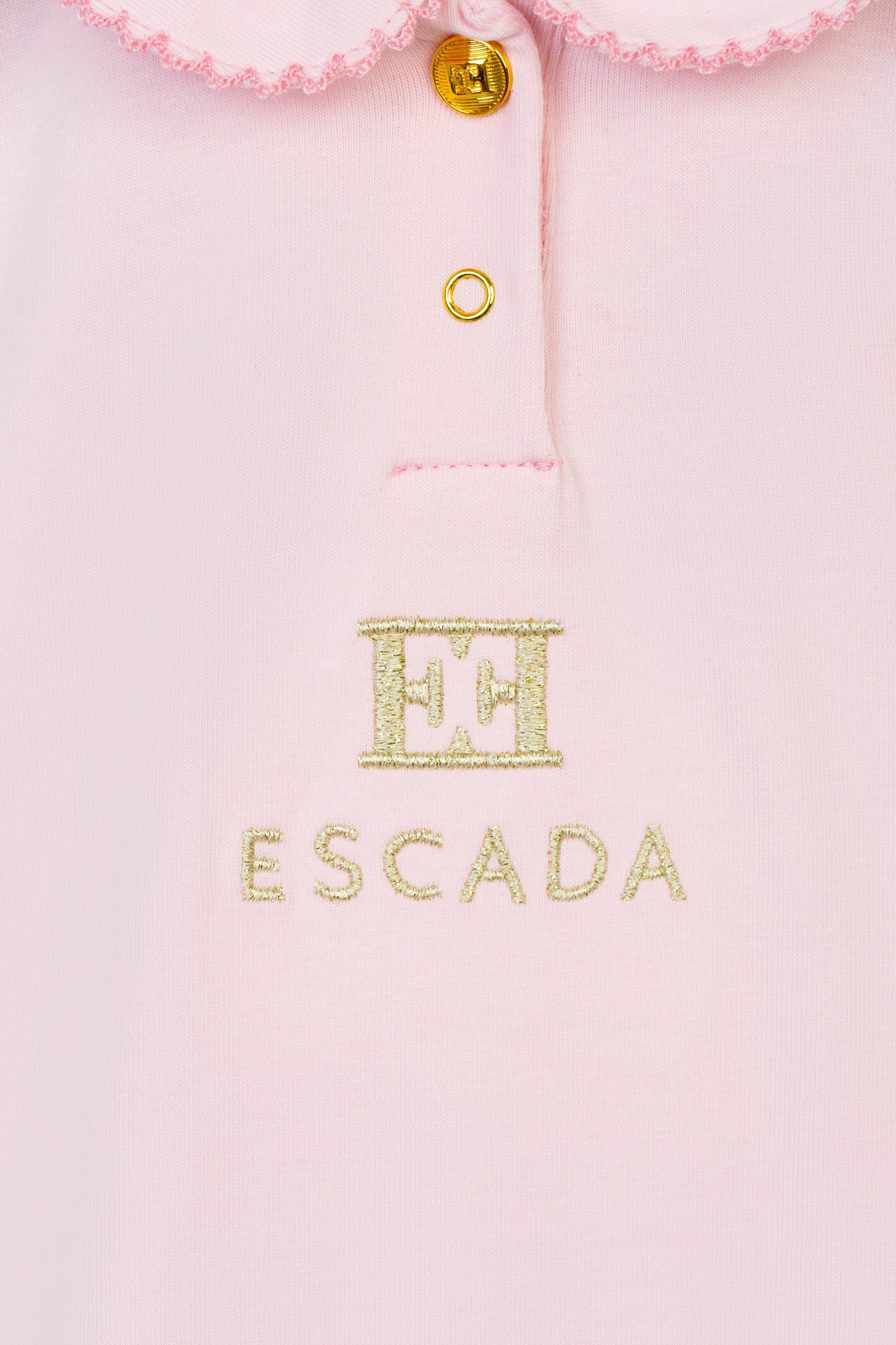Baby Girls Embroidered Logo Babygrow in Pink