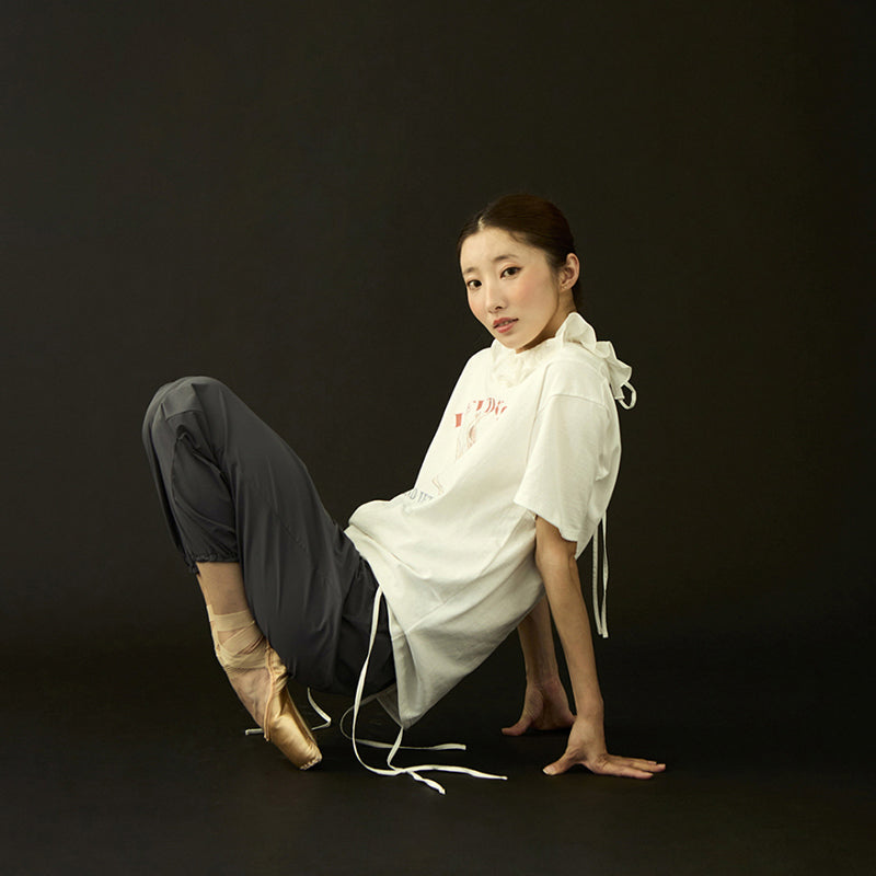 女童木炭色芭蕾舞热身裤