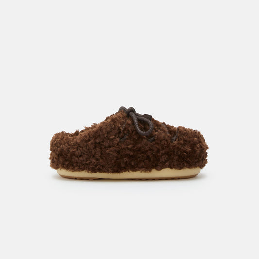 女士深棕色"EVX"毛圈拖鞋