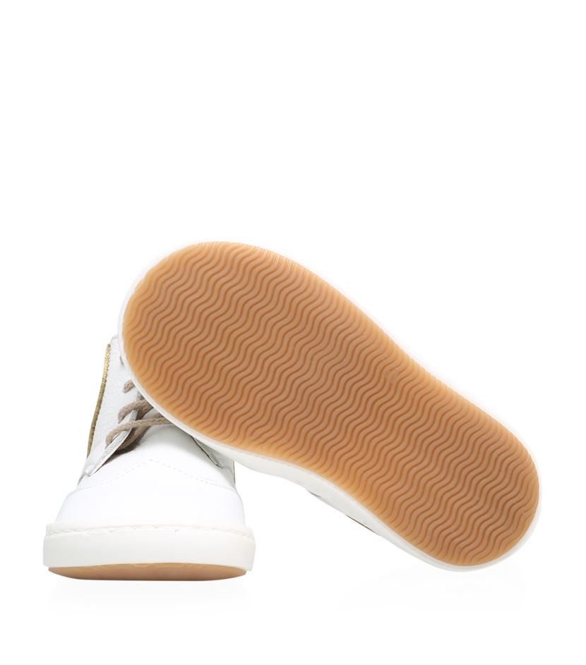 Boys White 'Hermes Wings' High-top Leather Boots