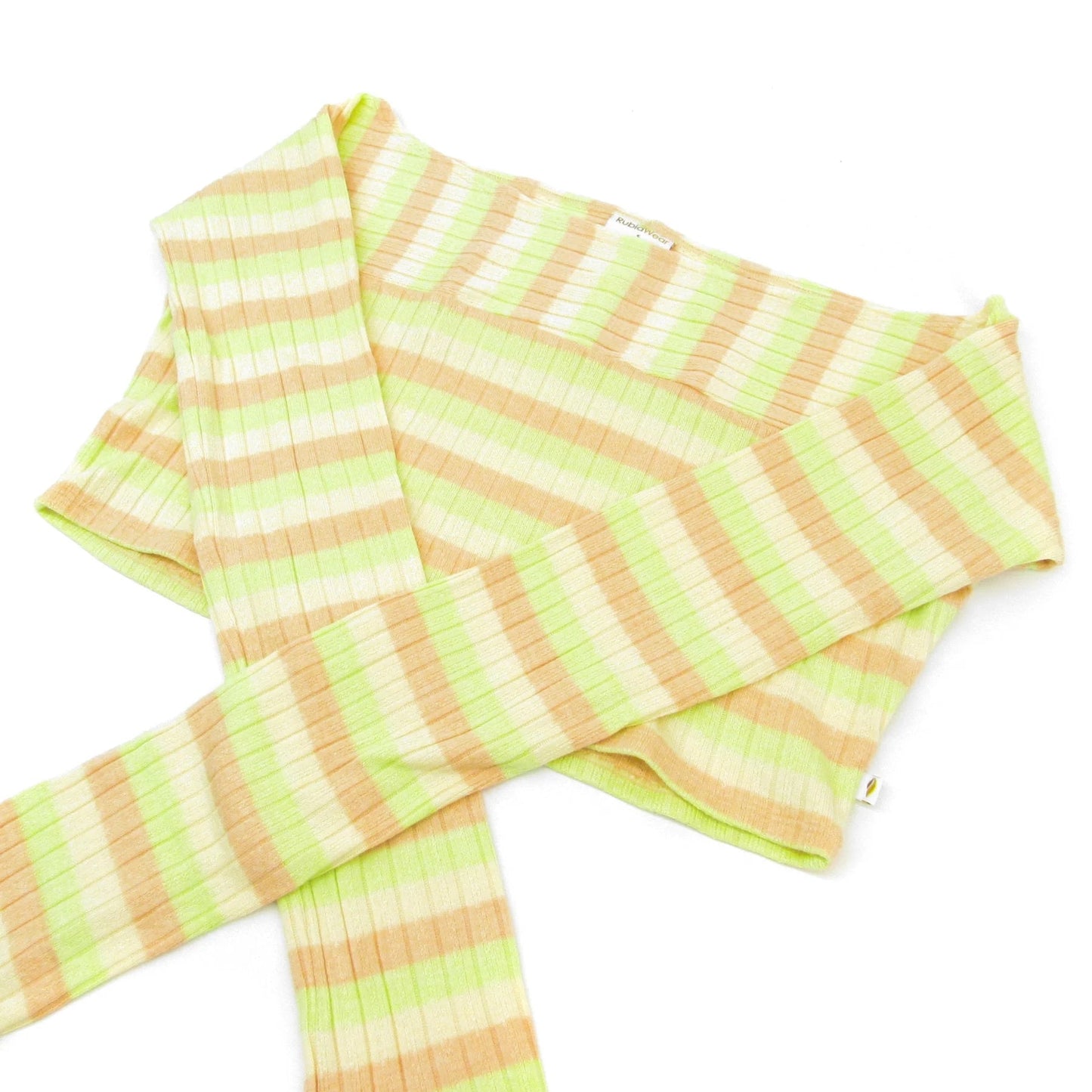 女童黄色条纹芭蕾舞上衣