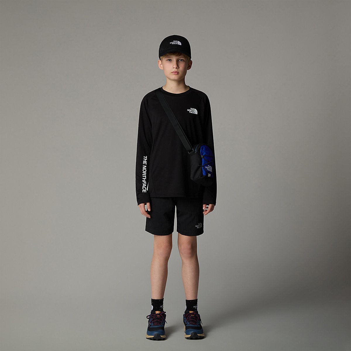 The North Face 儿童 Never Stop 长袖 T 恤(黑色)